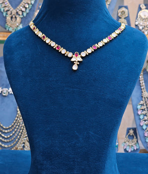 Moissantie Kundan Necklace Set